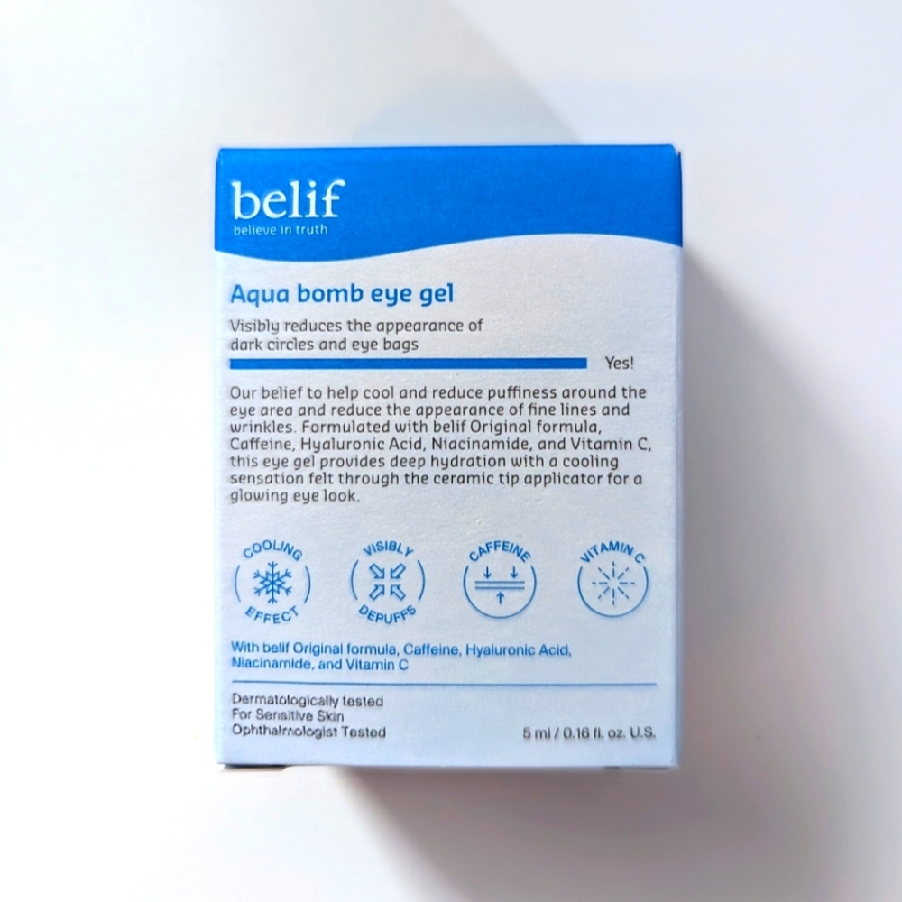 💦NWT💦 BELIF Aqua Bomb Depuffing Eye Gel with Caffeine + Hyaluronic Acid 5ml